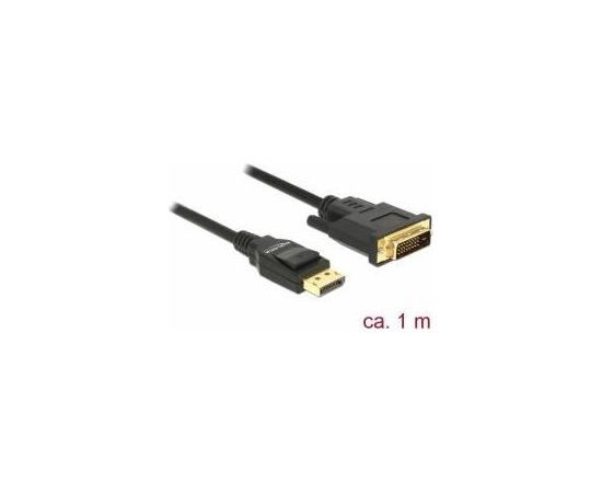 Delock Cable Displayport 1.2 (M) - DVI 24+1 (M) passive  2m; black