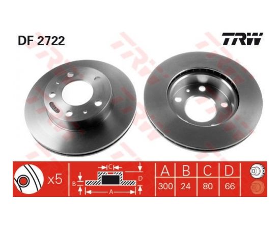 TRW Bremžu disks DF2722