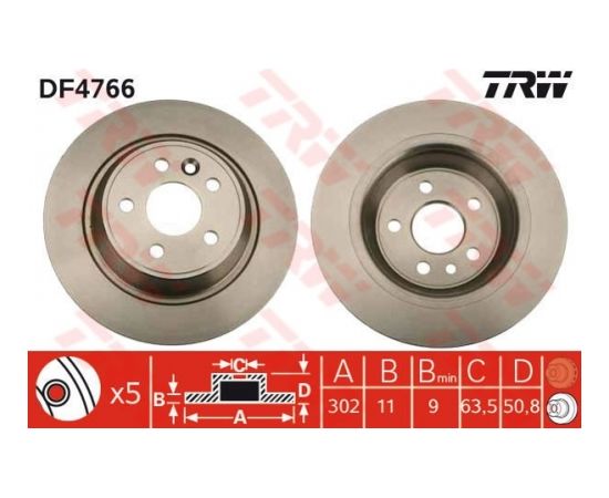 TRW Bremžu disks DF4766