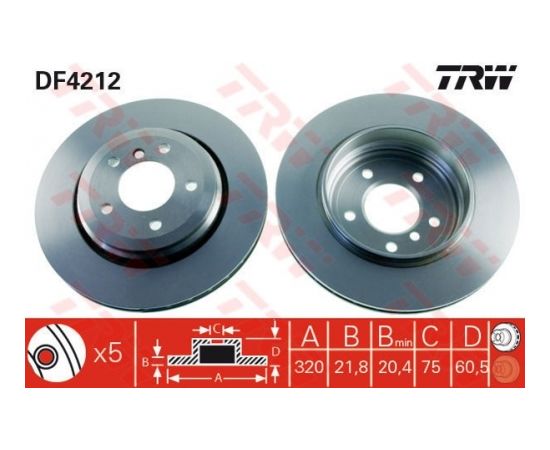 TRW Bremžu disks DF4212