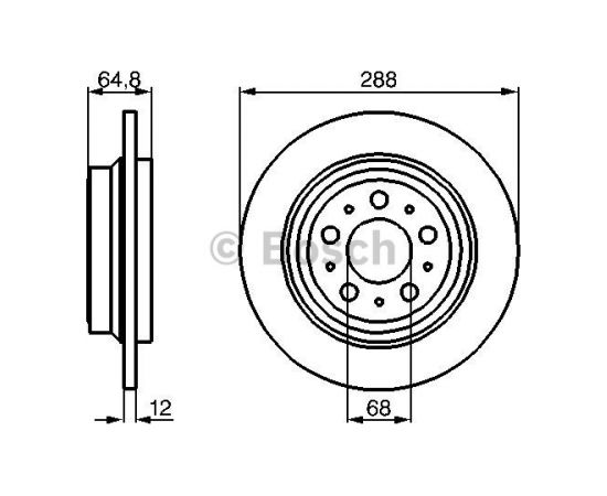 Bosch Bremžu disks 0 986 478 495