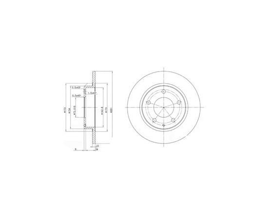 Delphi Bremžu disks BG2806