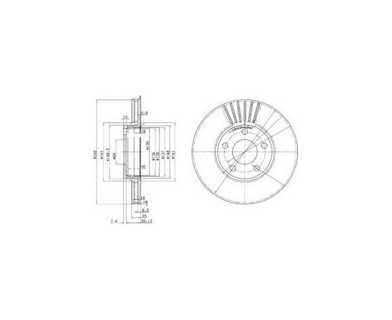 Delphi Bremžu disks BG2745