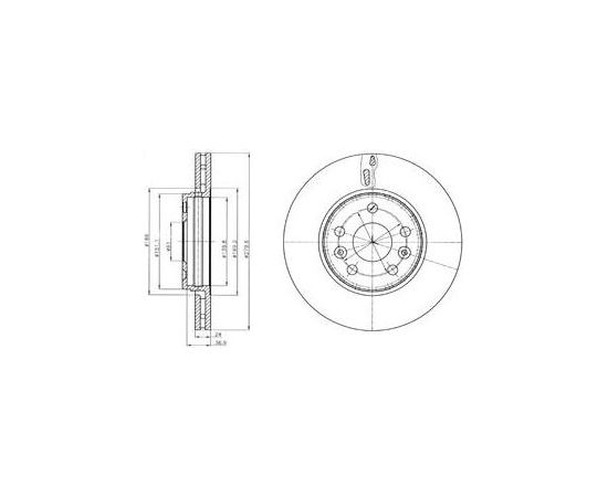 Delphi Bremžu disks BG4317C