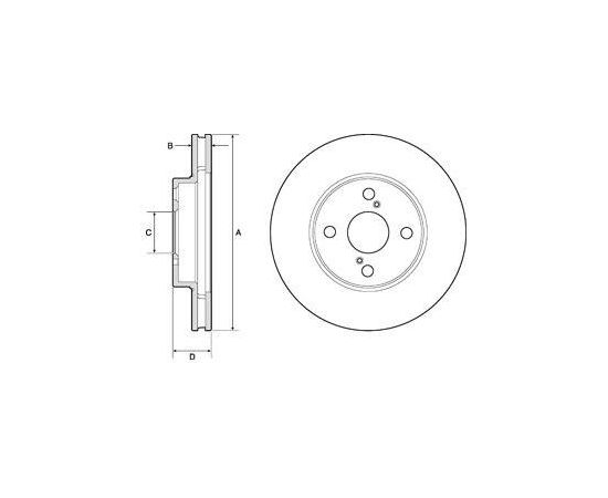 Delphi Bremžu disks BG3734C