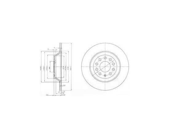 Delphi Bremžu disks BG3956C