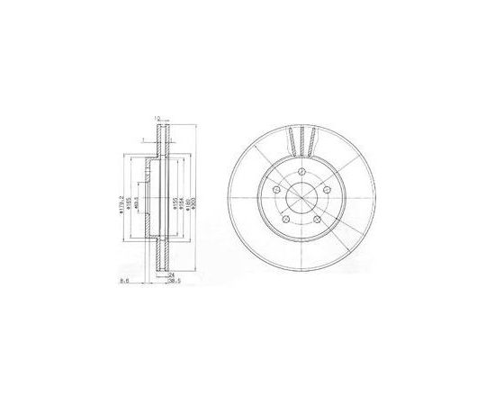 Delphi Bremžu disks BG3537C