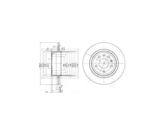 Delphi Bremžu disks BG3908