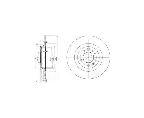 Delphi Bremžu disks BG3836