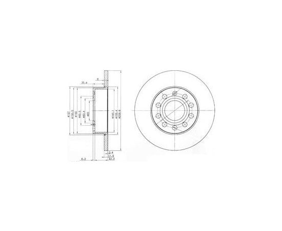 Delphi Bremžu disks BG3890C