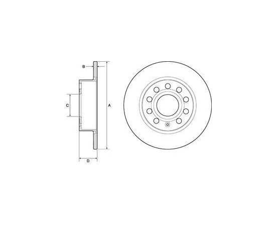 Delphi Bremžu disks BG3834C