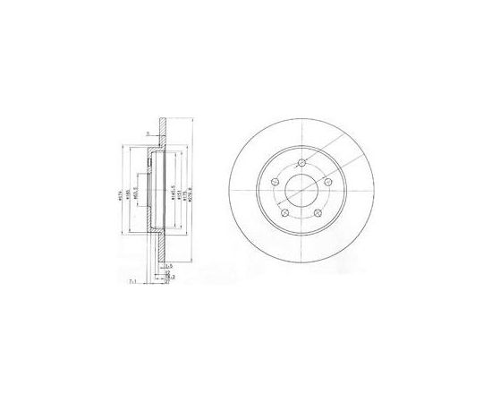 Delphi Bremžu disks BG3663C