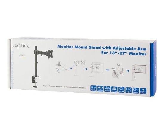 LOGILINK -  Monitor desk mount, 13-27'', max. 8 kg