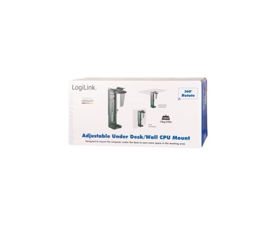 LOGILINK - Adjustable under desk and wall CPU mount, rotatable