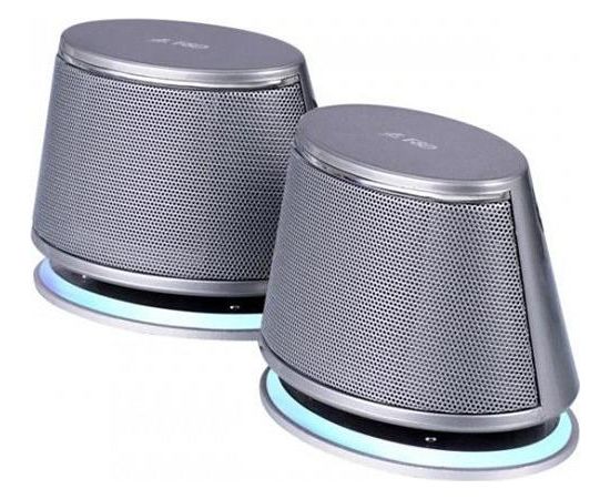 Fenda Multimedia - Speaker F&D V620	Plus Silver 4w(2w*2), 1.5'' full range Neodymium driver, With bottom radiator design for springy bass (AAS Technology), Powered by USB