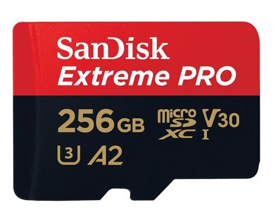 SANDISK EXTREME PRO microSDXC 256GB 170/90 MB/s A2 C10 V30 UHS-I U3