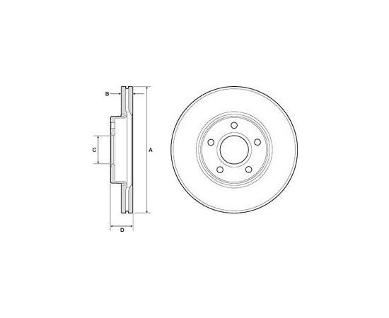 Delphi Bremžu disks BG3868C