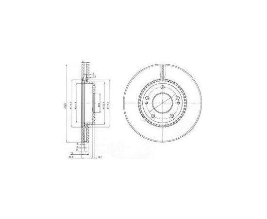 Delphi Bremžu disks BG3861