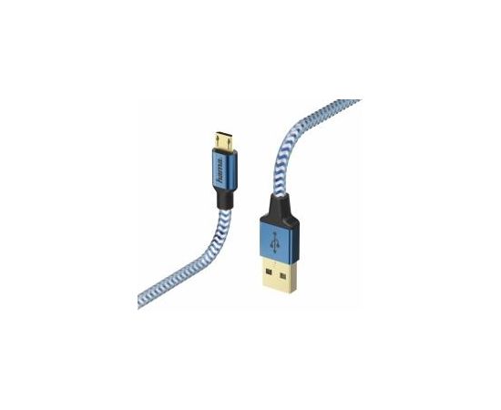 Hama Reflective Micro-USB 1.5m Blue