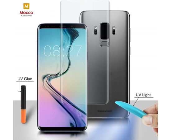 Mocco UV 9H Tempered Glass Aizsargstikls Pilnam Ekrānam + Eco Līme + Lampa Priekš Huawei Mate 20 Caurspīdīgs