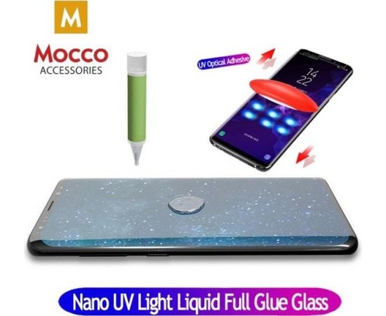 Mocco UV 9H Tempered Glass Aizsargstikls Pilnam Ekrānam + Eco Līme + Lampa Priekš Huawei Mate 20 Caurspīdīgs