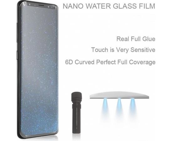 Mocco UV 9H Tempered Glass Aizsargstikls Pilnam Ekrānam + Eco Līme + Lampa Priekš Huawei Mate 20 Caurspīdīgs