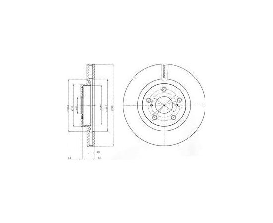 Delphi Bremžu disks BG4114C