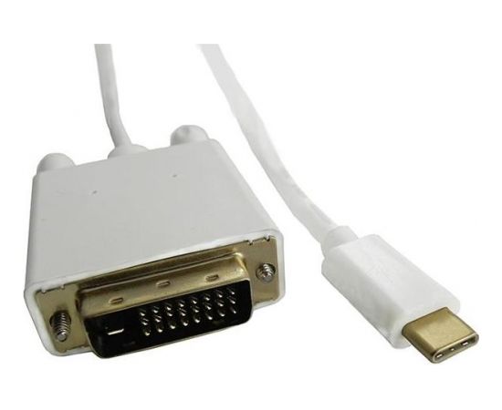 Qoltec DisplayPort Alternate mode | USB 3.1 type C male | DVI male | 4Kx2K | 2m