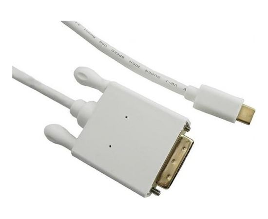 Qoltec DisplayPort Alternate mode | USB 3.1 type C male | DVI male | 4Kx2K | 2m