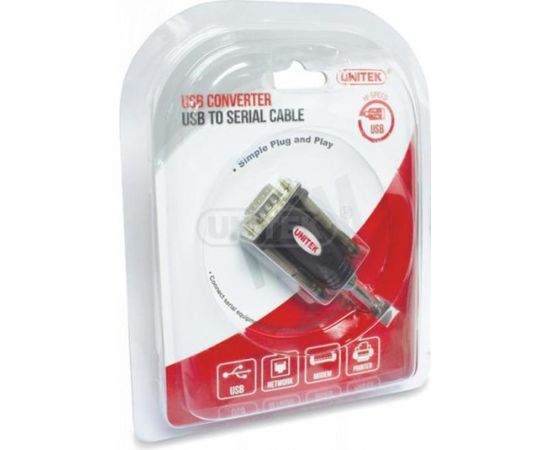 Unitek Adapter USB to Serial + adapter DB9F/DB25M, Y-105A