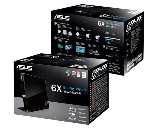 Asus SBW-06D2X-U Interface USB 2.0, DVD±RW, CD read speed 24 x, CD write speed 24 x, Black