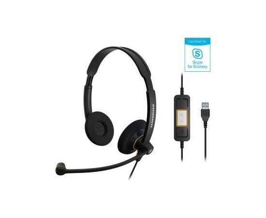 SENNHEISER WIRED BINAURAL HEADSET WITH IN-LINE CALL CONTROL MS