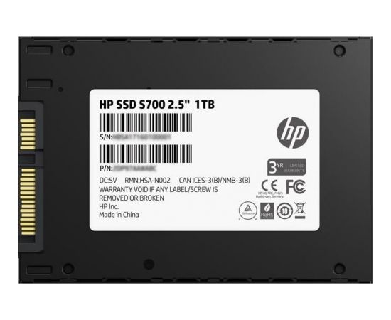 HP SSD S700 1TB 2.5'', SATA3 6GB/s, 561/523 MB/s, 3D NAND