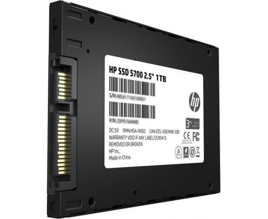 HP SSD S700 1TB 2.5'', SATA3 6GB/s, 561/523 MB/s, 3D NAND