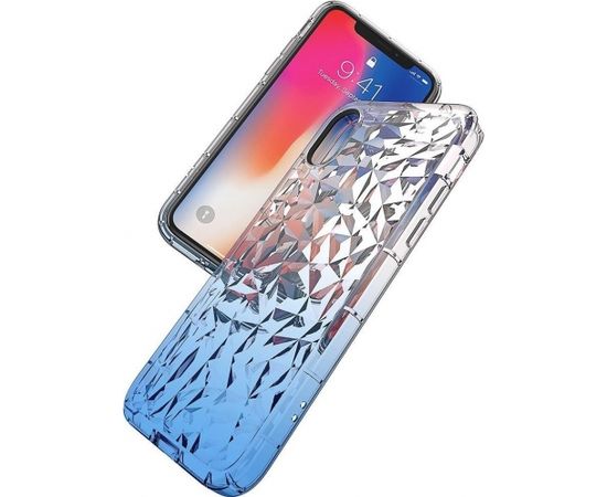 Swissten Crystal Clear Case 1 mm Силиконовый чехол для Apple iPhone 7 / 8 Прозрачный - Синий