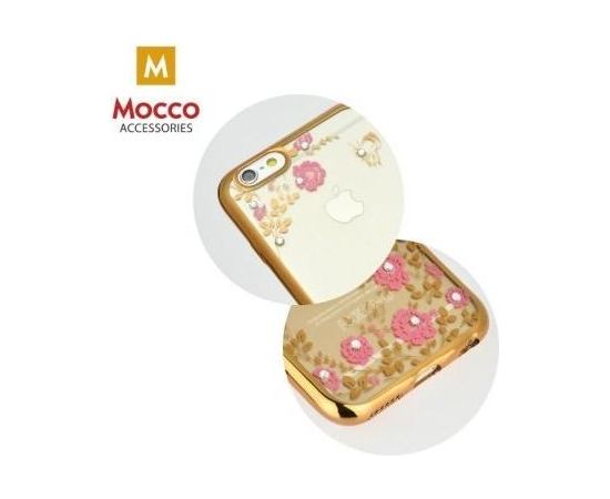 Mocco Electro Diamond Aizmugurējais Silikona Apvalks Priekš Huawei Mate 30 Lite Zeltains - Caurspīdīgs