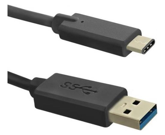 Qoltec Cable USB 3.1 type C male | USB 3.0 A male | 1m