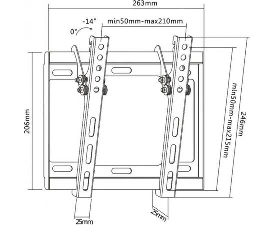 Sbox Tilting Flat Screen LED TV Mount 23