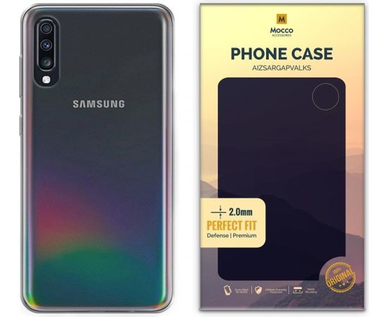 Mocco Original Clear Case 2mm Aizmugurējais Silikona Apvalks Priekš Samsung A505 Galaxy A50 Caurspīdīgs (EU Blister)