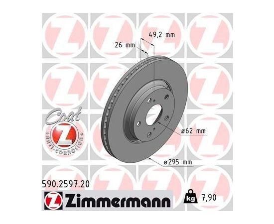 Zimmermann Bremžu disks 590.2597.20