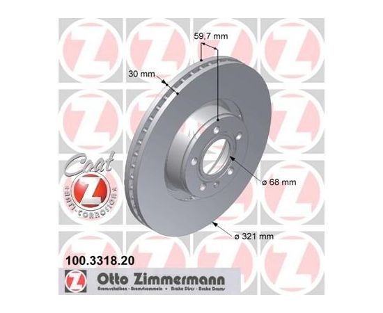 Zimmermann Bremžu disks 100.3318.20