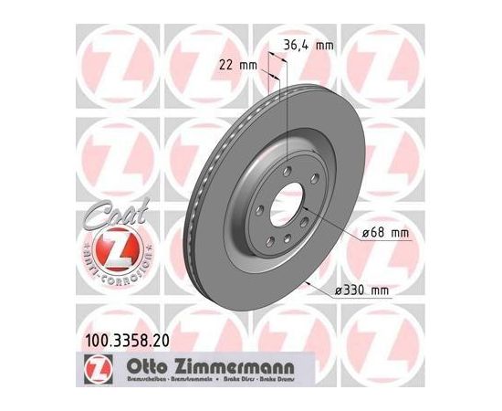 Zimmermann Bremžu disks 100.3358.20