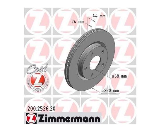 Zimmermann Bremžu disks 200.2526.20