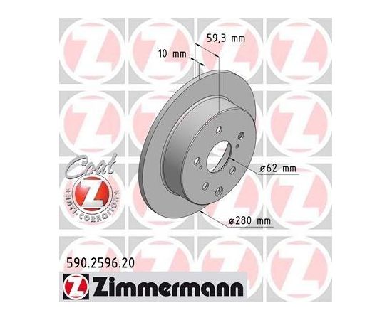 Zimmermann Bremžu disks 590.2596.20