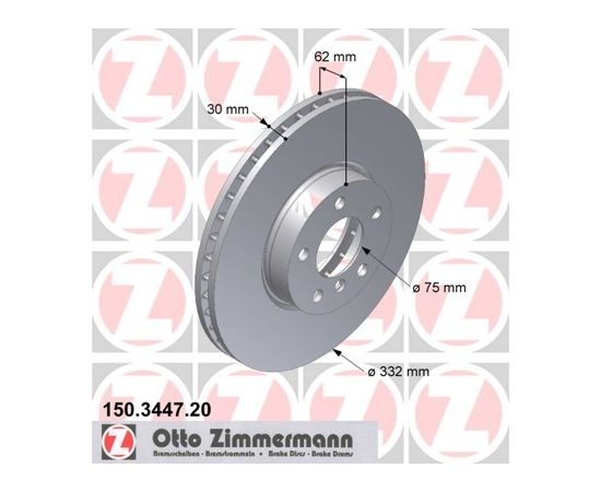 Zimmermann Bremžu disks 150.3447.20