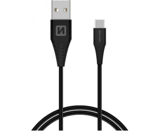 Swissten 5A Super Fast Charge USB-C Datu un Uzlādes Kabelis 1.5m Melns