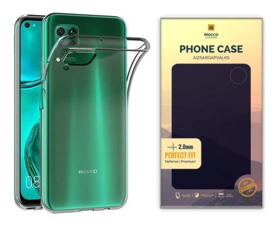 Mocco Original Clear Case 2mm Aizmugurējais Silikona Apvalks Priekš Huawei P40 Lite Caurspīdīgs (EU Blister)