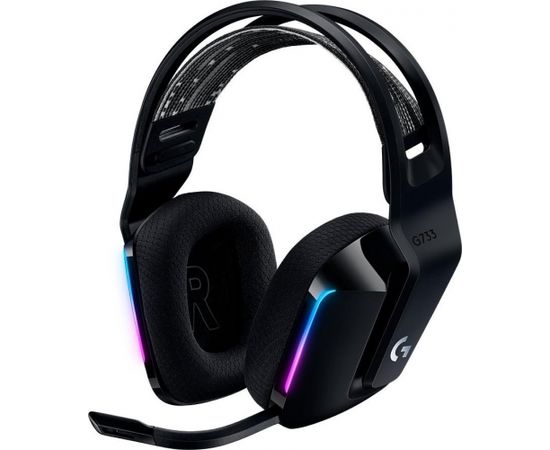 LOGITECH G733 LIGHTSPEED Wireless RGB Gaming Headset - BLACK - 2.4GHZ - EMEA