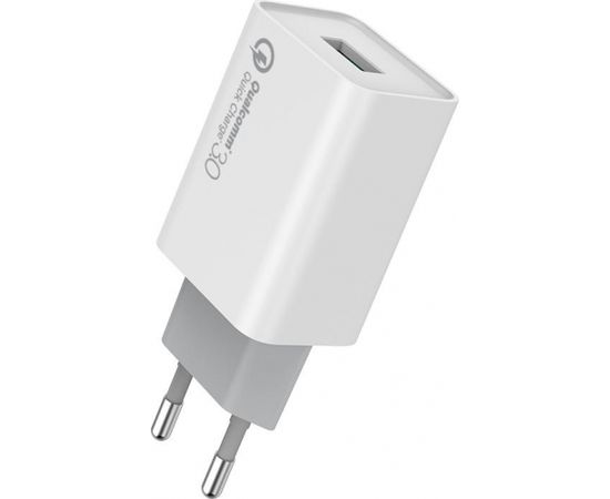 ColorWay AC Charger 1xUSB Quick Charge White, 1 m, 100-240 V, 18 W