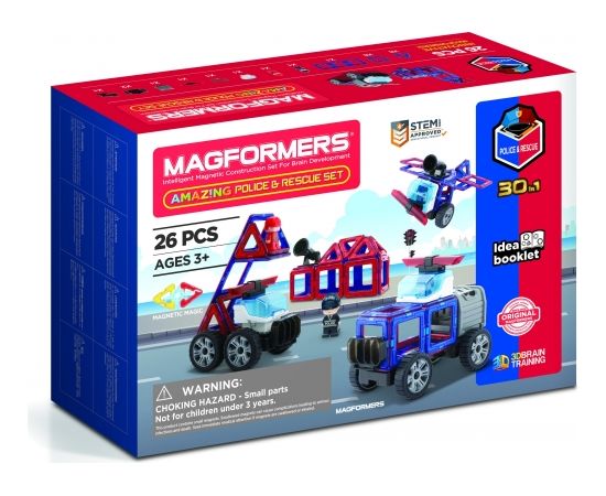 MAGFORMERS "Amazing Police & Rescue" komplekts, 26gb